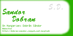 sandor dobran business card